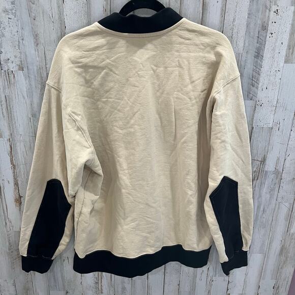 American Giant Fleece Bomber Khaki With Black $168 Luxe Cotton Mens Large - Picture 4 of 6